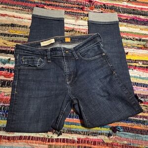 Anthropologie Pilcro Fit Stet Indigo Cropped Jeans